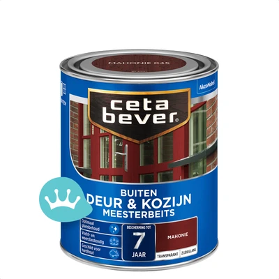 CetaBever Transparante Meesterbeits Deur En Kozijn Zijdeglans 045 Mahonie 750 mililiter packshot