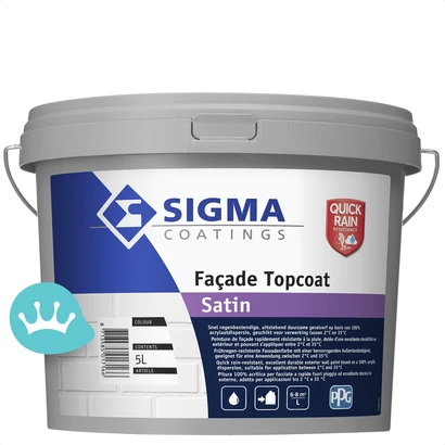 Sigma Facade Topcoat Satin Mengkleur 5 liter packshot