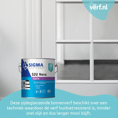 Deze zijdeglanzende binnenverf beschikt over een techniek waardoor de verf huidvet resistent is, minder snel slijt en dus langer mooi blijft.