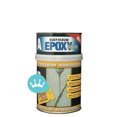 Rust Oleum Epoxy Shield Betonscheurenvuller A Plus B Met Spatel 500 mililiter packshot