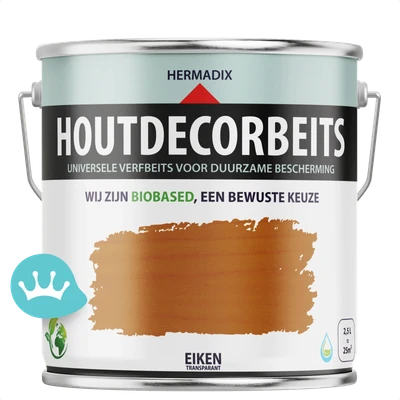 Hermadix Houtdecorbeits Transparant Eiken 2,5 liter packshot