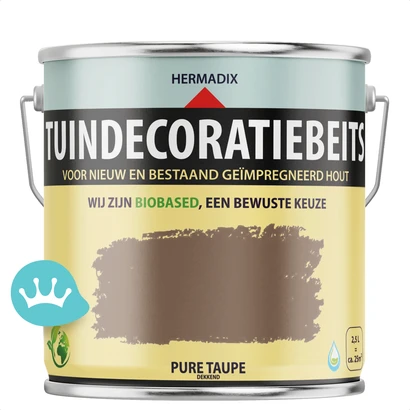 Hermadix Tuindecoratiebeits Pure Taupe 2,5 liter packshot