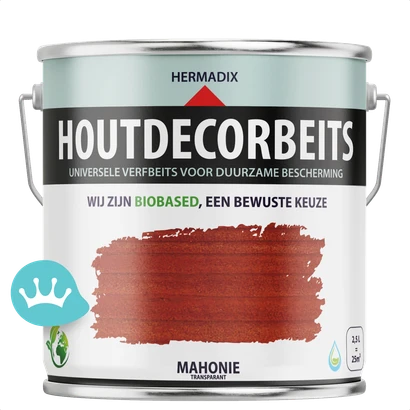 Hermadix Houtdecorbeits Transparant Mahonie 2,5 liter packshot