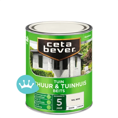 CetaBever Dekkend Schuur En Tuinhuis Beits Ral 9010 0,75 liter packshot
