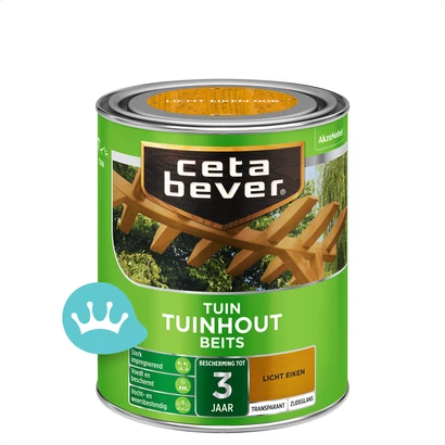 CetaBever Transparant Tuinhout Beits 006 Licht Eiken 750 mililiter packshot