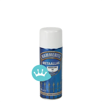 Hammerite Metaallak Hoogglans Spuitbus Wit S010 400 mililiter packshot