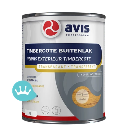 Avis Professional Timbercote Buitenlak Transparant Licht Grenen Hoogglans 1 liter packshot