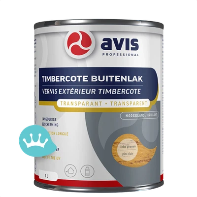 Avis Professional Timbercote Buitenlak Transparant Licht Grenen Hoogglans 1 liter packshot