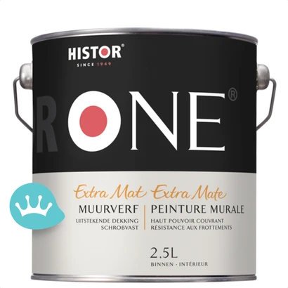 One by Histor Muurverf Extra Mat Mengkleur 2,5 liter packshot