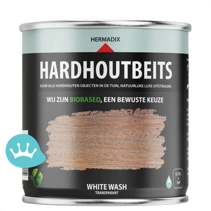 Hermadix Hardhoutbeits White Wash 750 mililiter packshot