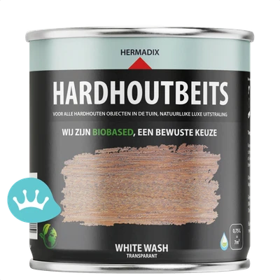 Hermadix Hardhoutbeits White Wash 750 mililiter packshot