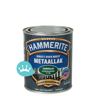 Hammerite Metaallak Hamerslag Donkergroen H138 750 mililiter packshot