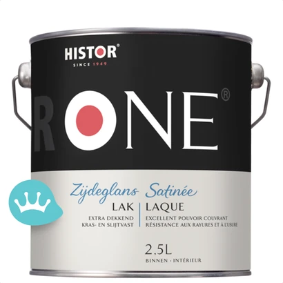 One by Histor Lak Zijdeglans Acryl Mengkleur 2,5 liter packshot