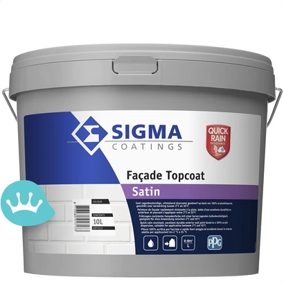 Sigma Facade Topcoat Satin Mengkleur 10 liter packshot