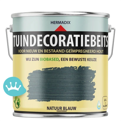 Hermadix Tuindecoratiebeits Natuur Blauw 2,5 liter packshot
