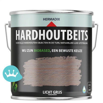 Hermadix Hardhoutbeits Licht Grijs 2,5 liter packshot