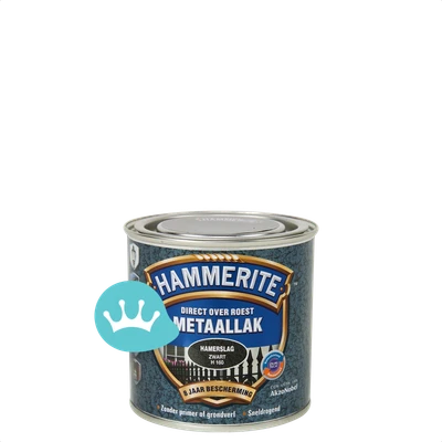 Hammerite Metaallak Hamerslag Zwart H160 250 mililiter packshot