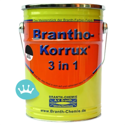 Brantho Korrux 3 in 1 Ral 9005 Gitzwart 5 liter packshot