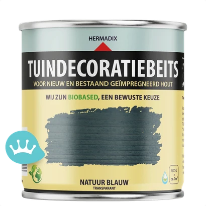 Hermadix Tuindecoratiebeits Natuur Blauw 750 mililiter packshot