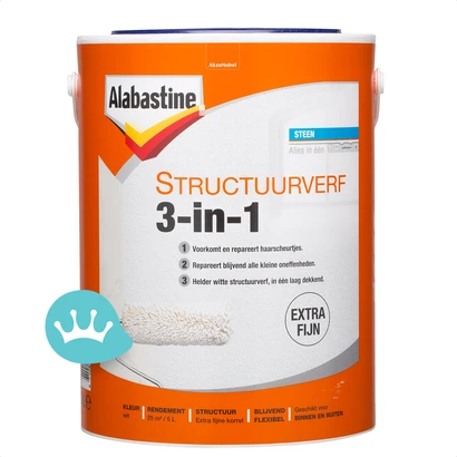 Alabastine Structuurverf 3 in 1 Extra Fijn 5 liter packshot