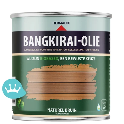 Hermadix Bangkirai Olie Naturel Bruin 750 mililiter packshot