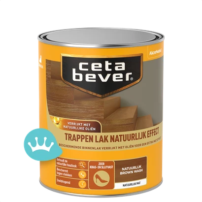 CetaBever Trappenlak Natuurlijk Effect Brown Wash 750 mililiter packshot