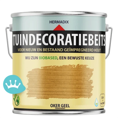 Hermadix Tuindecoratiebeits Oker Geel 2,5 liter packshot