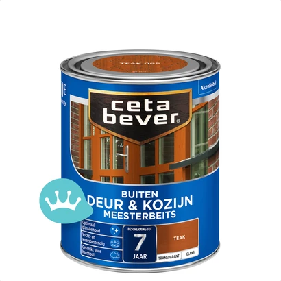 CetaBever Transparante Meesterbeits Deur En Kozijn Glans 085 Teak 750 mililiter packshot