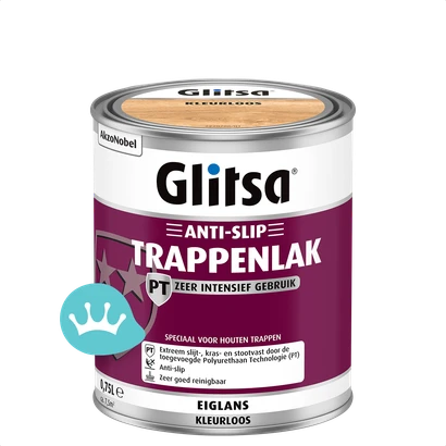 Glitsa Anti Slip Trappenlak PT Eiglans Kleurloos 750 mililiter packshot