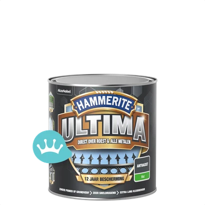 Hammerite Ultima Mat Antraciet 250 mililiter packshot