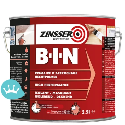 Zinsser B I N Wit 2,5 liter packshot