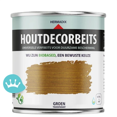 Hermadix Houtdecorbeits Transparant Groen 750 mililiter packshot