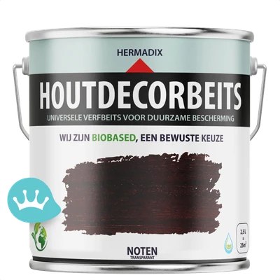 Hermadix Houtdecorbeits Transparant Noten 2,5 liter packshot
