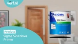 Een zwevend blik van de Sigma S2U Nova Primer 2,5 liter voor een houten binnendeur.