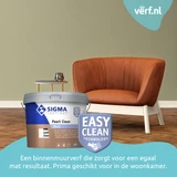 Een binnenmuurverf die zorgt voor een egaal mat resultaat. Prima geschikt voor in de woonkamer.
