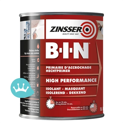 Zinsser B I N Wit 1 liter packshot