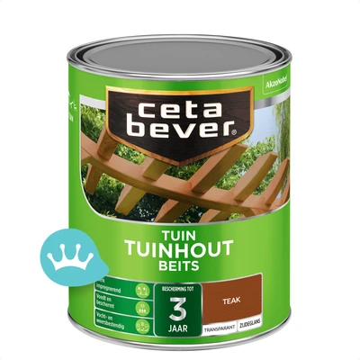 CetaBever Transparant Tuinhout Beits 085 Teak 750 mililiter packshot