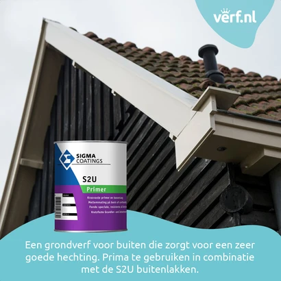Een grondverf voor buiten die zorgt voor een zeer goede hechting. Prima te gebruiken in combinatie met de S2U buitenlakken.