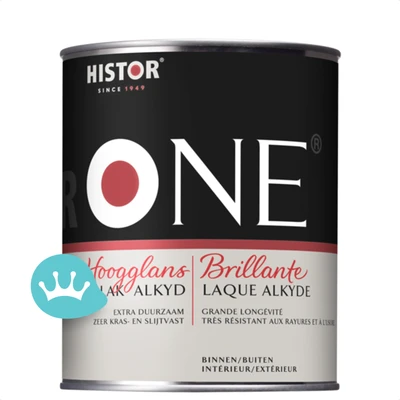 One by Histor Lak Hoogglans Alkyd Mengkleur 1 liter packshot