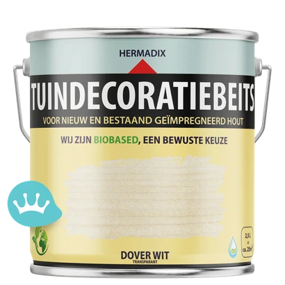 Hermadix Tuindecoratiebeits Dover Wit 2,5 liter packshot