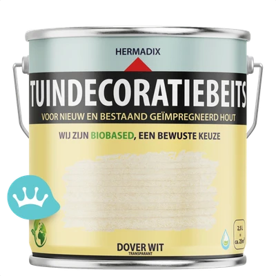 Hermadix Tuindecoratiebeits Dover Wit 2,5 liter packshot