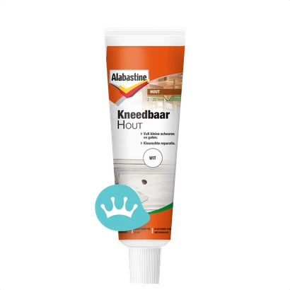 Alabastine Kneedbaar Hout Wit 50 mililiter packshot