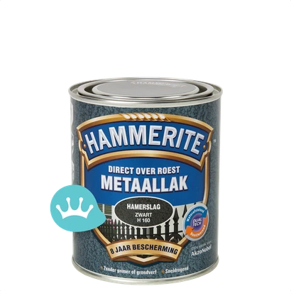 Hammerite Metaallak Hamerslag Zwart H160 750 mililiter packshot