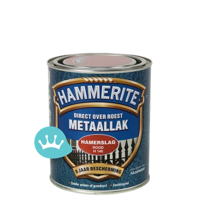 Hammerite Metaallak Hamerslag Rood H140 750 mililiter packshot