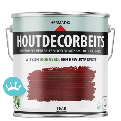 Hermadix Houtdecorbeits Transparant Teak 2,5 liter packshot