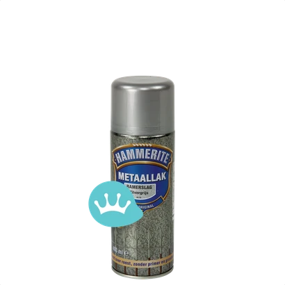 Hammerite Metaallak Hamerslag Spuitbus Zilvergrijs H115 400 mililiter packshot