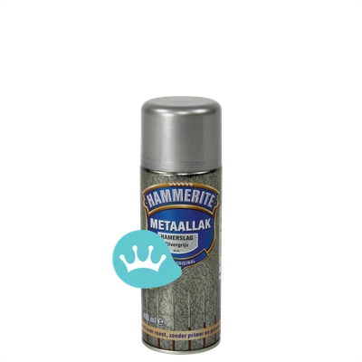 Hammerite Metaallak Hamerslag Spuitbus Zilvergrijs H115 400 mililiter packshot