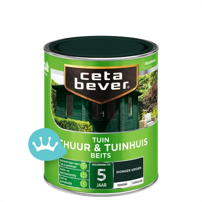CetaBever Dekkend Schuur En Tuinhuis Beits Donkergroen 0,75 liter packshot