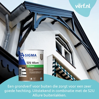 Een grondverf voor buiten die zorgt voor een zeer goede hechting. Uitstekend in combinatie met de S2U Allure buitenlakken.