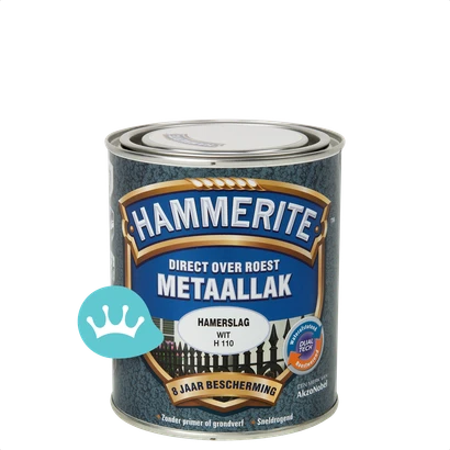 Hammerite Metaallak Hamerslag Wit H110 750 mililiter packshot